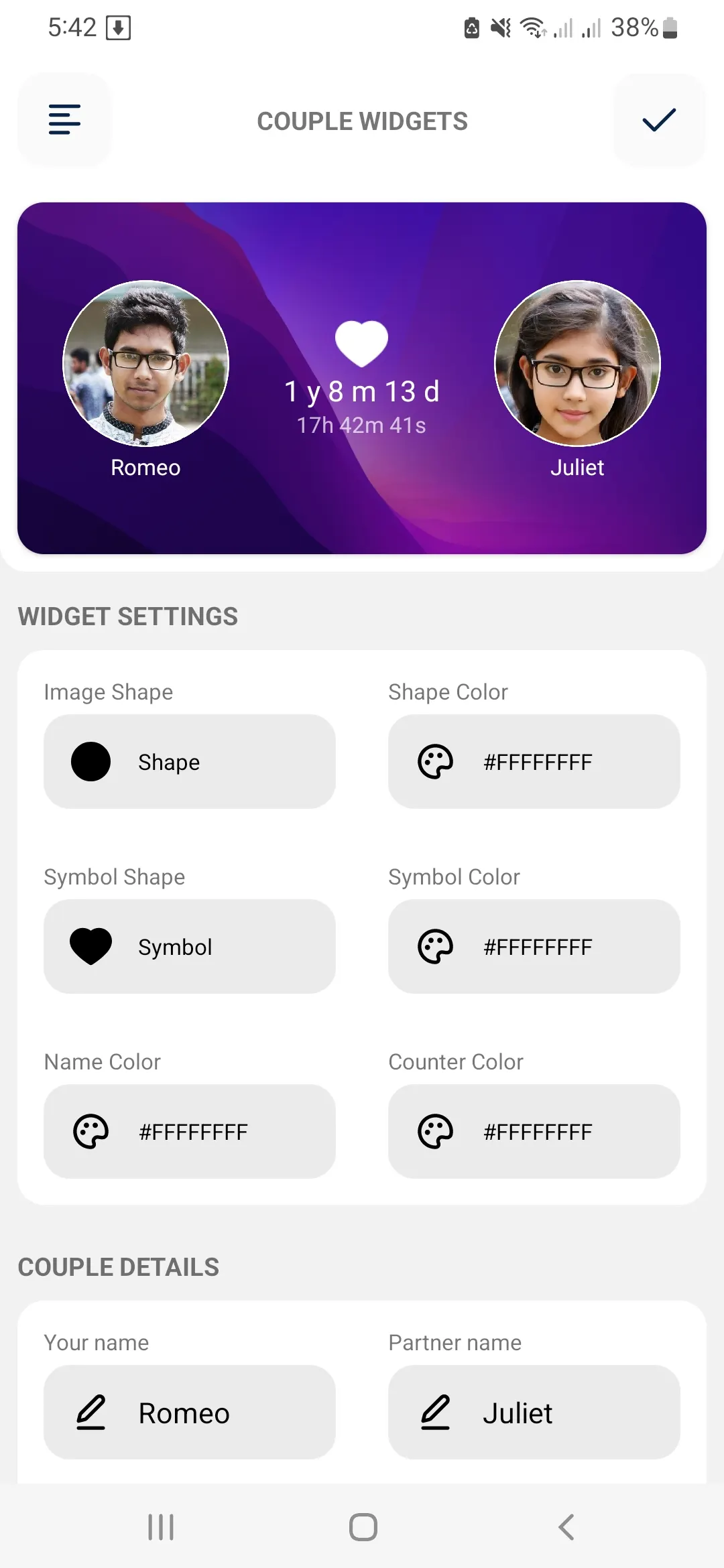 Couple Widgets screenshot 1