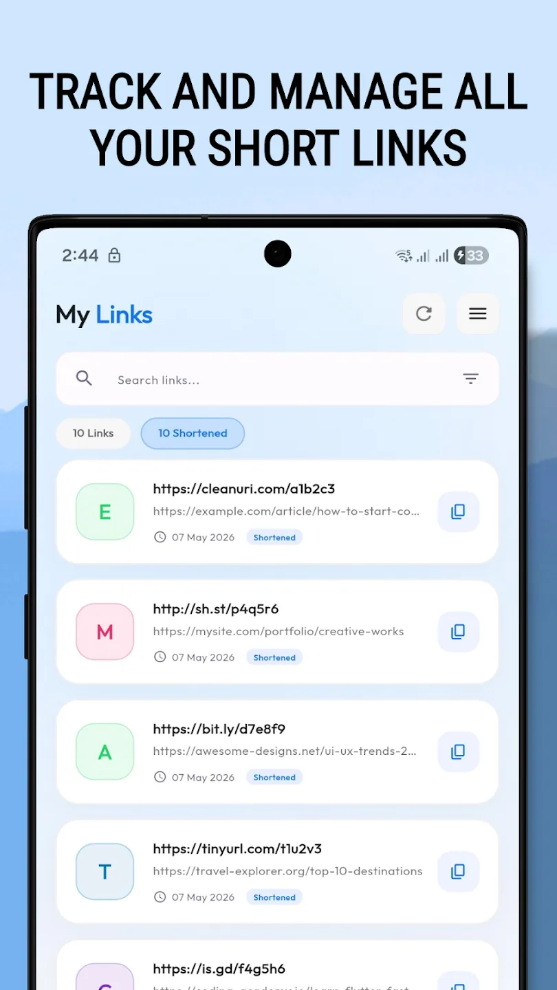 Shortly: URL & Link Shortener screenshot 2